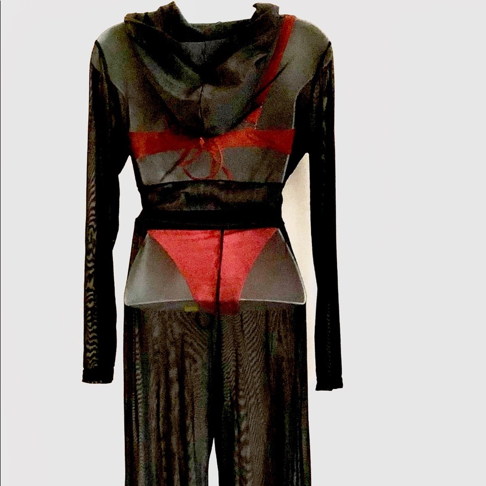 MESH COVER UP.SIZE MEDIUM.COLOR BLACK - Picture 5 of 6